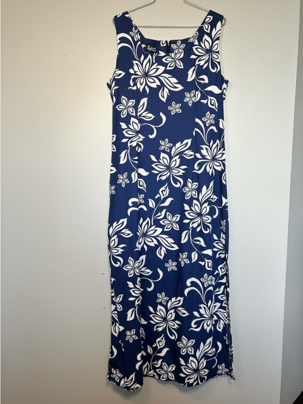 Sleeveless Navy Blue Floral Maxi Dress by Izod